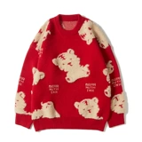Оберег на день рождения, красный зимний трикотажный свитер для влюбленных