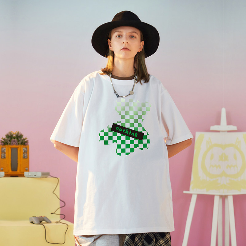 nuthink欧美国潮大码短袖男t恤 nuthink男装T恤