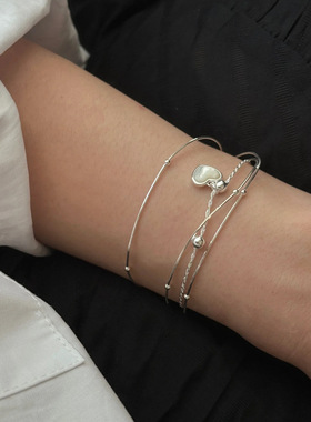 三层蛇骨手链简约设计感冷淡风