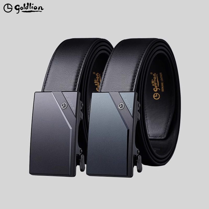 【内扣式】金利来皮带男士新款磨砂自动扣防指纹头层牛皮商务腰带,淘宝优惠券,粉丝福利购,淘宝优惠卷