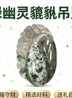 天然巴西聚宝盆绿幽灵貔貅吊坠招财旺事业异象水晶男女款项链