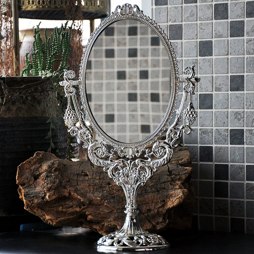 Ретро большое двусторонное милое крутящиеся зеркало для принцессы, наряжаться