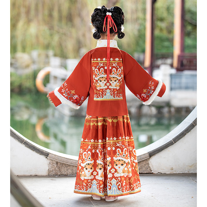 女童汉服冬装加厚中国风超仙原创 柠溪民族服装/舞台装