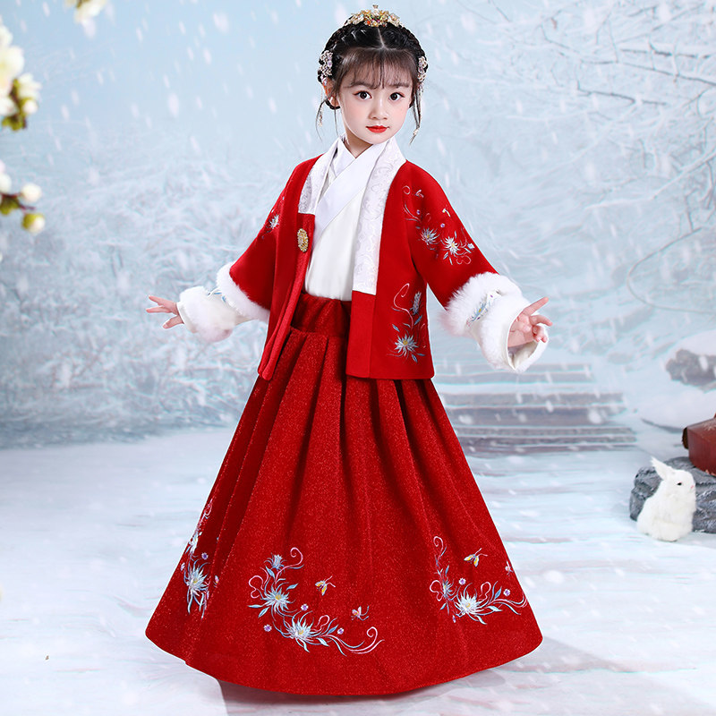 女童中国风2021新款古装超仙汉服 柠溪民族服装/舞台装