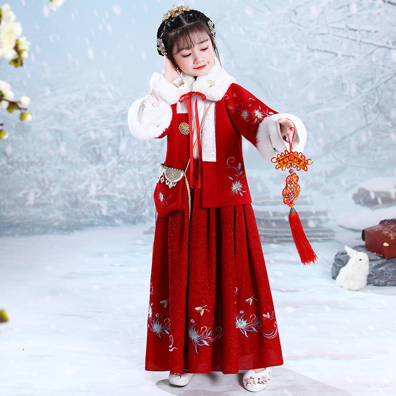 女童中国风2021新款古装超仙汉服 柠溪民族服装/舞台装