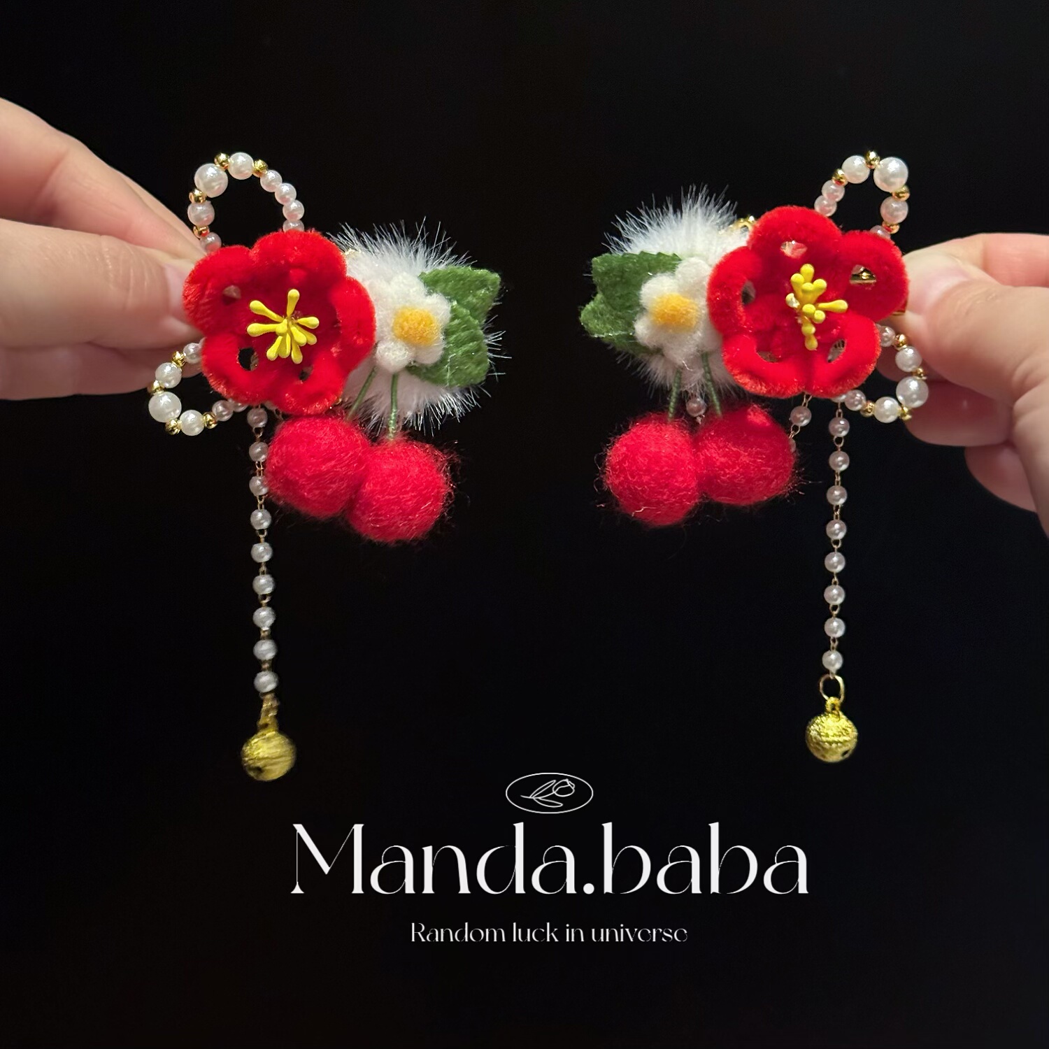 汉服头饰儿童古风绒花毛球流苏女童中国风过年喜庆新年发夹福满堂,淘宝优惠券,粉丝福利购,淘宝优惠卷