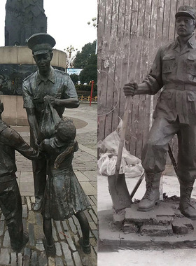 铸铜人物雕塑名人肖像广场人物景观摆件户外园林景观玻璃钢雕塑厂