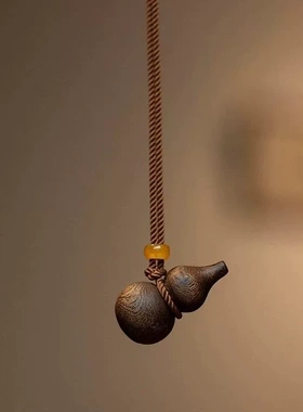 手作葫芦毛衣链吊坠福禄双全纳福项链