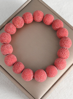 新中式复古天然草珊瑚海藻手串男女款手链 佛珠文玩饰品