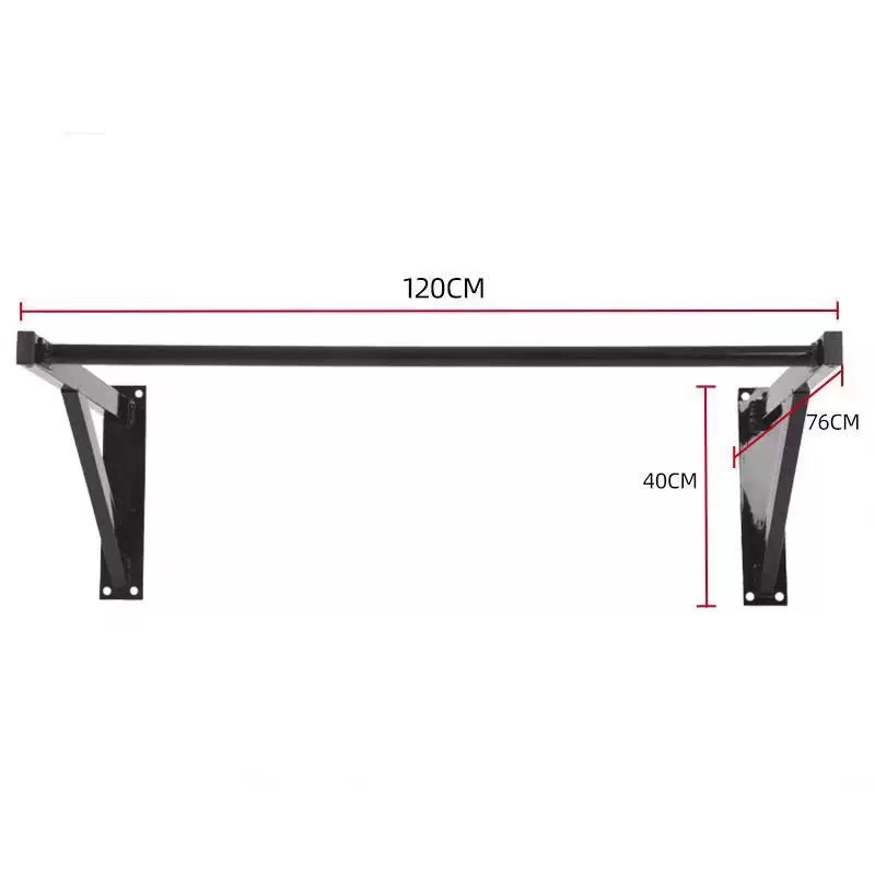 引体向上器墙体打孔单杠家用室内墙上双力臂固定单杆家庭健身器材 - 图0