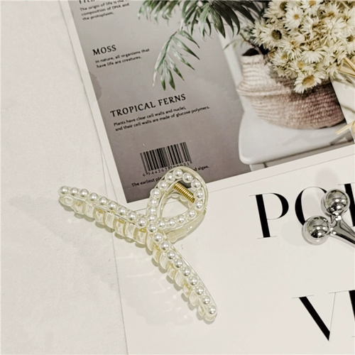 Брендовая заколка для волос из жемчуга, маленькая заколка-крабик, аксессуар для волос