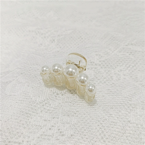 Брендовая заколка для волос из жемчуга, маленькая заколка-крабик, аксессуар для волос