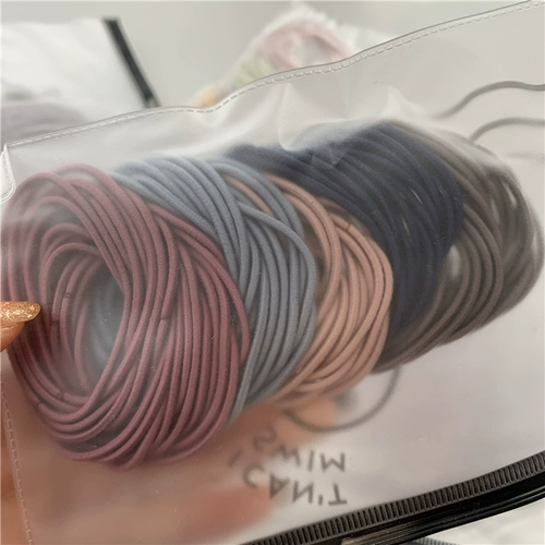 100 -й наряд жесткий!Простой твердый цвет маленький круг мелкий модель дикая веревка для волос резиновая полоса базовая модель веревка головки