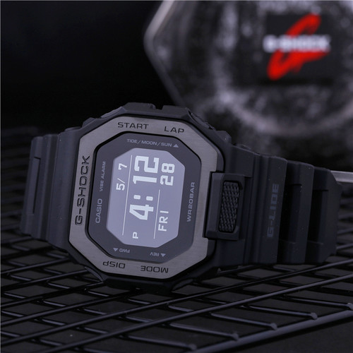 卡西欧五十岚联名款 G-SHOCK小方块蓝牙跑步测速手表潮汐 GBX-100 - 图0