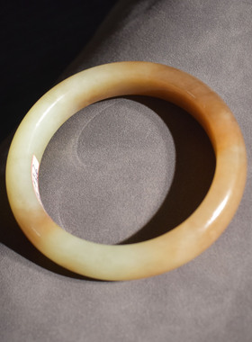 方言和田玉特惠精品新疆且末料糖白玉油润细腻内径54mm手镯子R1