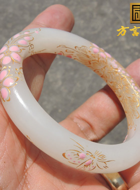 方言羊脂白玉景泰55精品时尚手镯