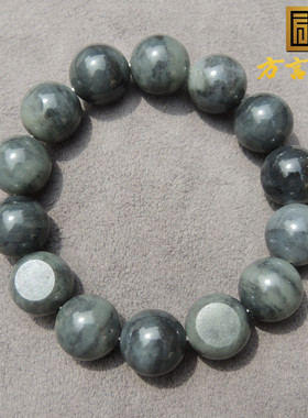 新疆青花籽料一线天手串