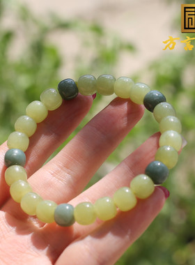 新疆且末料蓝皮黄口8mm老型手串