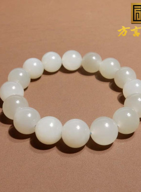 市场价3000元980元亏本放漏青海老坑料冰底晴水色12mm手串手链s7