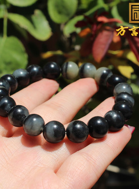 新疆青花籽料圆珠10MM单圈手串