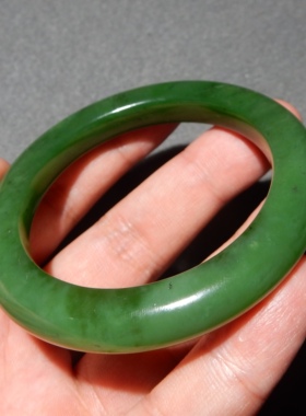 方言和田玉俄料碧玉手镯53mm