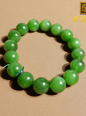 俄罗斯正阳绿猫眼碧玉卡12mm手串