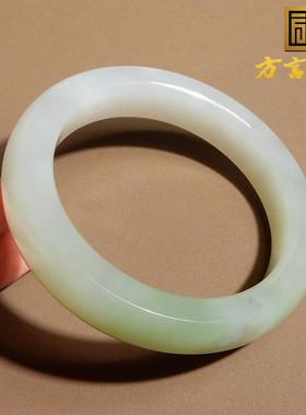 青海料烟紫带翠三色54mm正装手镯