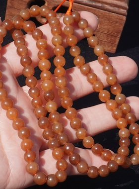 方言和田玉且末老熟老红糖玉手串