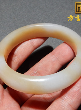方言且末料糖白玉手镯54mm