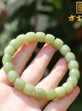 新疆油润且末鸡油黄口料直切手串