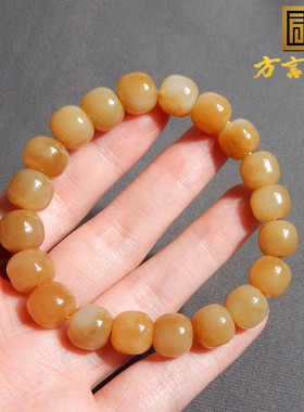 新疆且末黄金糖玉10mm老型珠手串