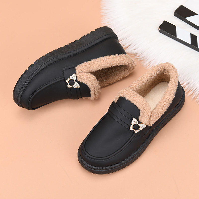 冬季老北京棉鞋女加绒保暖豆豆鞋皮面加厚防滑妈妈鞋棉靴休闲防寒,淘宝优惠券,粉丝福利购,淘宝优惠卷