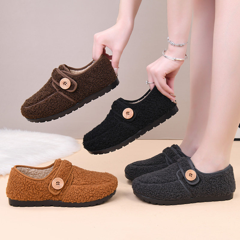 老北京棉鞋女冬季加绒保暖毛毛鞋加厚防滑豆豆鞋平底休闲妈妈棉靴,淘宝优惠券,粉丝福利购,淘宝优惠卷