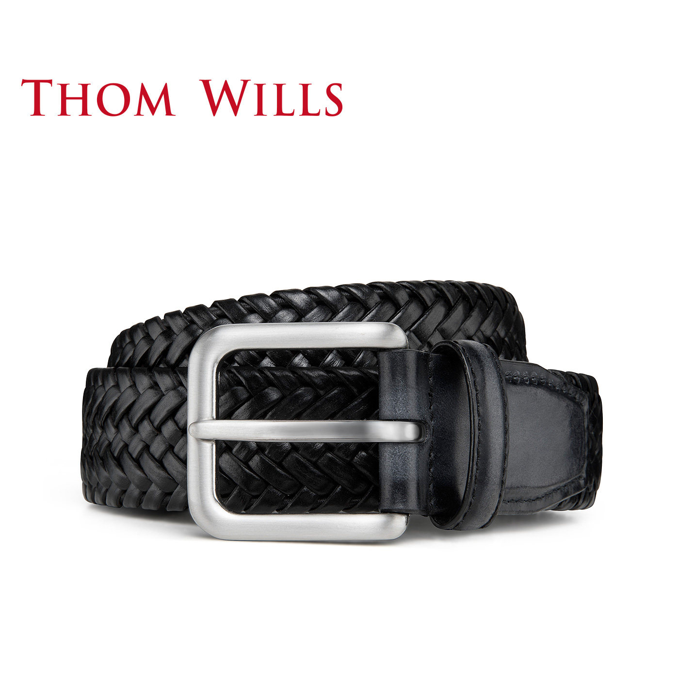 thomwills男士简约编织青年腰带 thomwills腰带/皮带/腰链