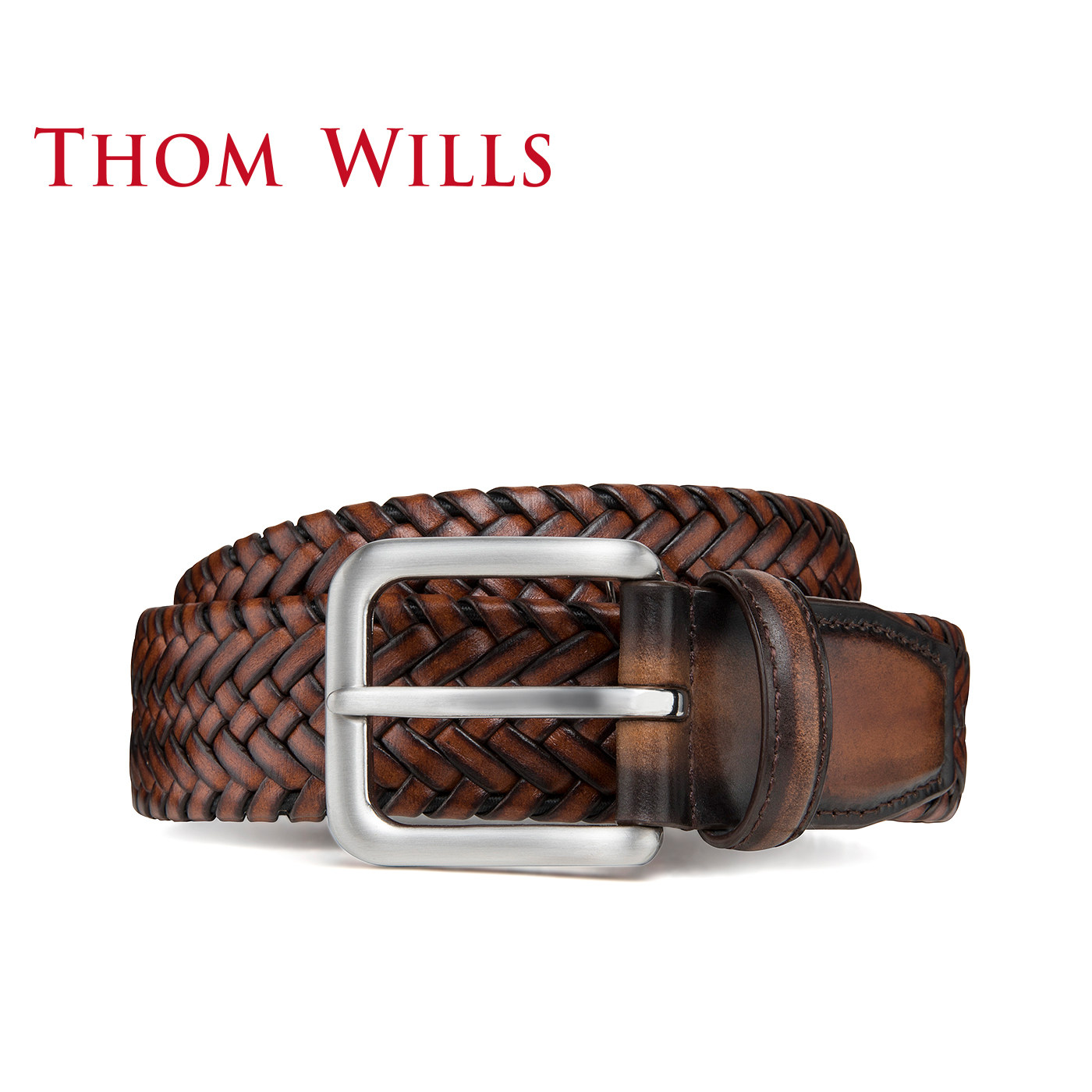 thomwills男士简约编织青年腰带 thomwills腰带/皮带/腰链