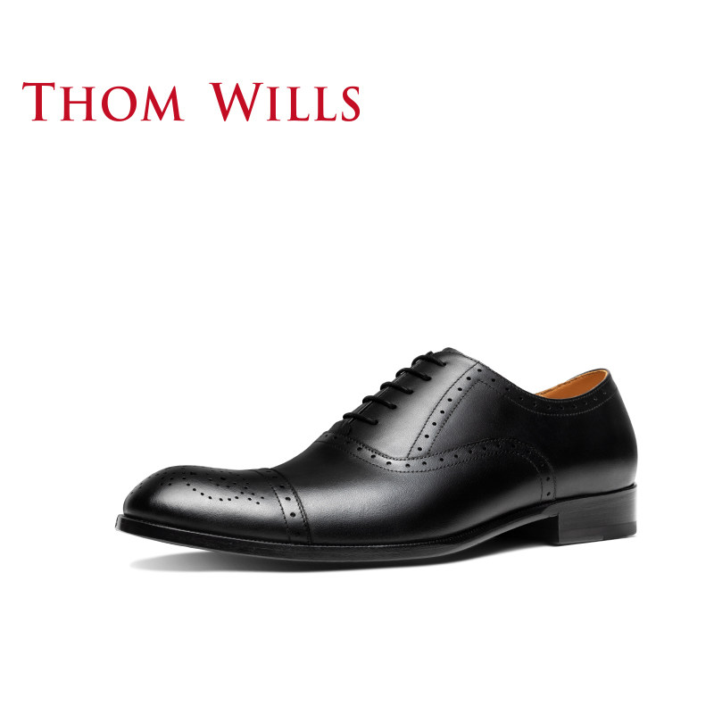thomwills布洛克雕花男真皮男鞋 thomwills正装皮鞋