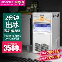 Letron Snowflake Ice Maker Commercial Fully Automatic Grain Ice Sashimi Body Seafood Fire Pot Shop Ice Disc Laboratory Crushed Ice Machine