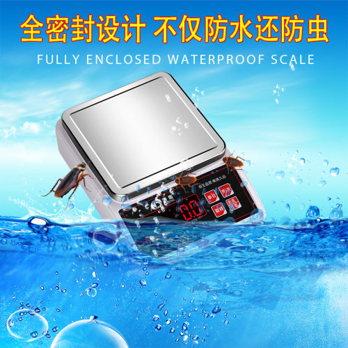 全防水海鲜水产秤家用厨房小型烘焙电子秤0.1g食物调料奶茶克称数 - 图2