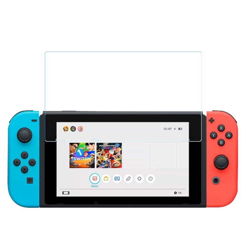 Защитная стеклянная пленка для Nintendo Switch от bubm, антиотпечатков, с защитой NS