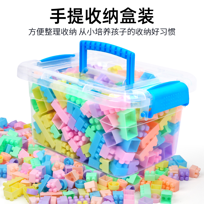 叮当木玩具旗舰店儿童颗粒积木塑料玩具3-6周岁加厚益智雪花片男女孩大管道拼装插0