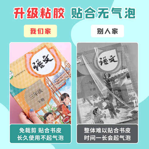 包书皮纸自粘透明16k透明磨砂防水书套A4包书膜中小学生课本全套 - 图1