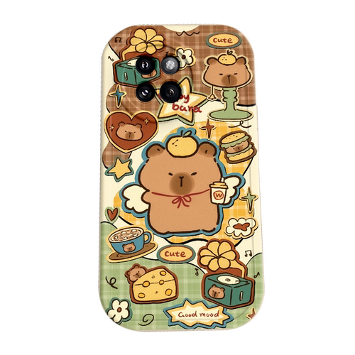 适用小米civi4pro手机壳新款civi3保护套civi2全包防摔civi1s软硅胶Mix4曲面屏外壳cviv黄油小熊cv男女带挂绳 - 图3