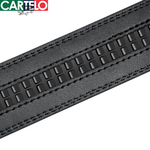 卡帝乐鳄鱼皮带男不带头自动扣腰带青年无头皮皮带带身皮带条 - 图1