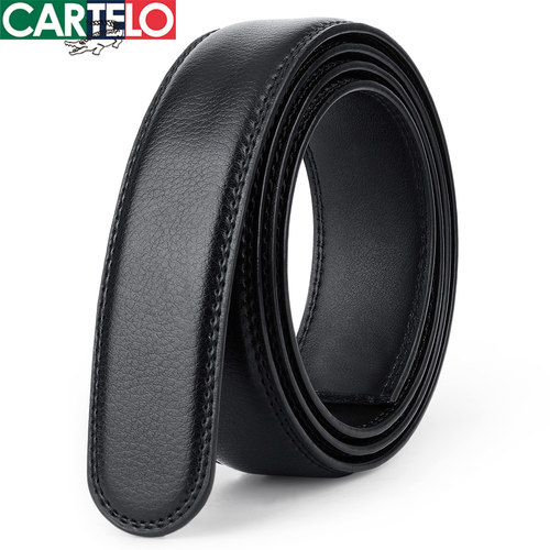 卡帝乐鳄鱼皮带男不带头自动扣腰带青年无头皮皮带带身皮带条 - 图3