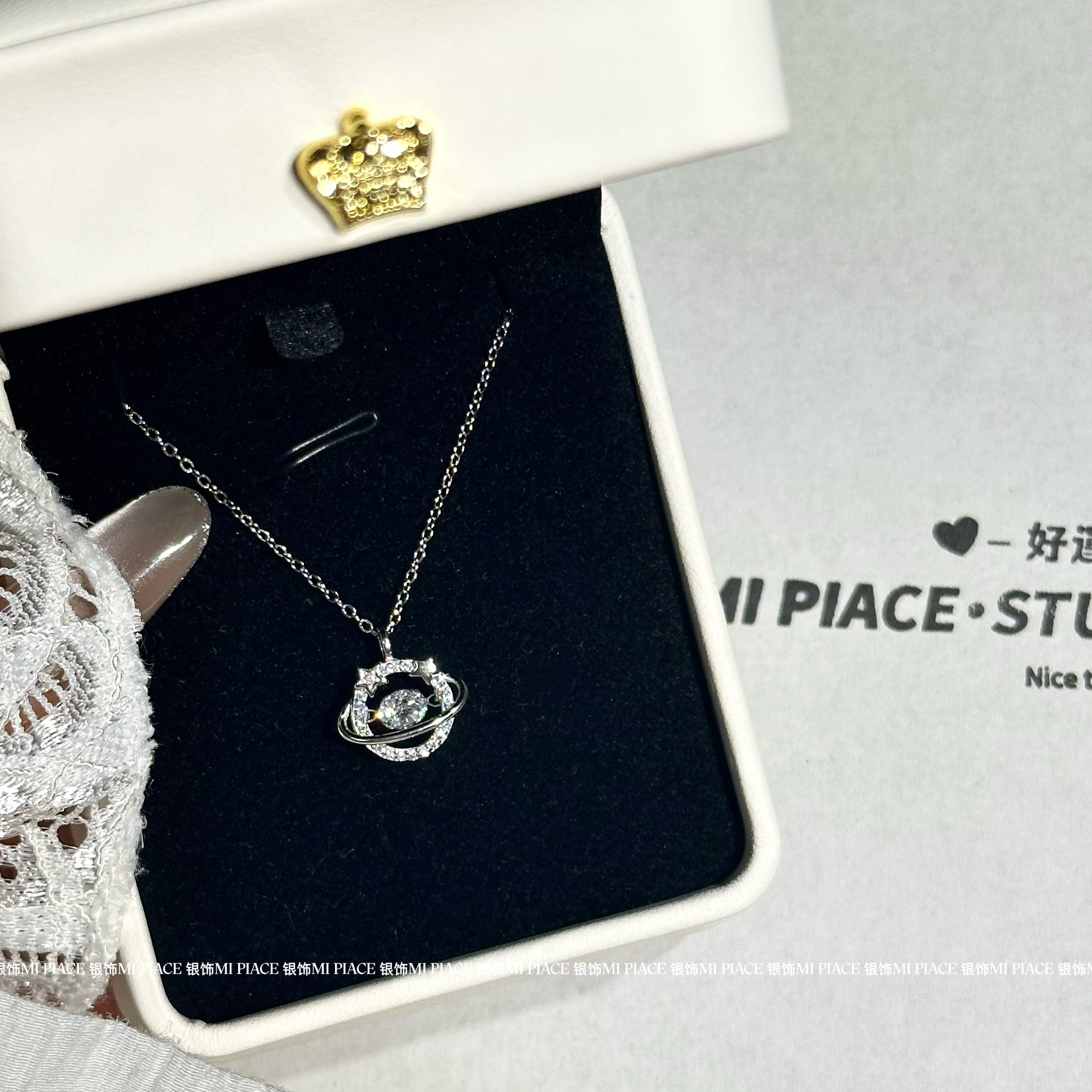 闪耀星河灵动项链s999纯银轻奢小众锁骨链送女友生日礼物