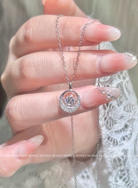 s999纯银跳动的心项链女轻奢小众高级感锁骨链送女生闺蜜生日礼物