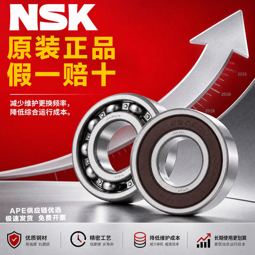 进口NSK轴承6300 6301 6302 6303 6304 6305 ZZ RS  DDU  APE C3 - 图1