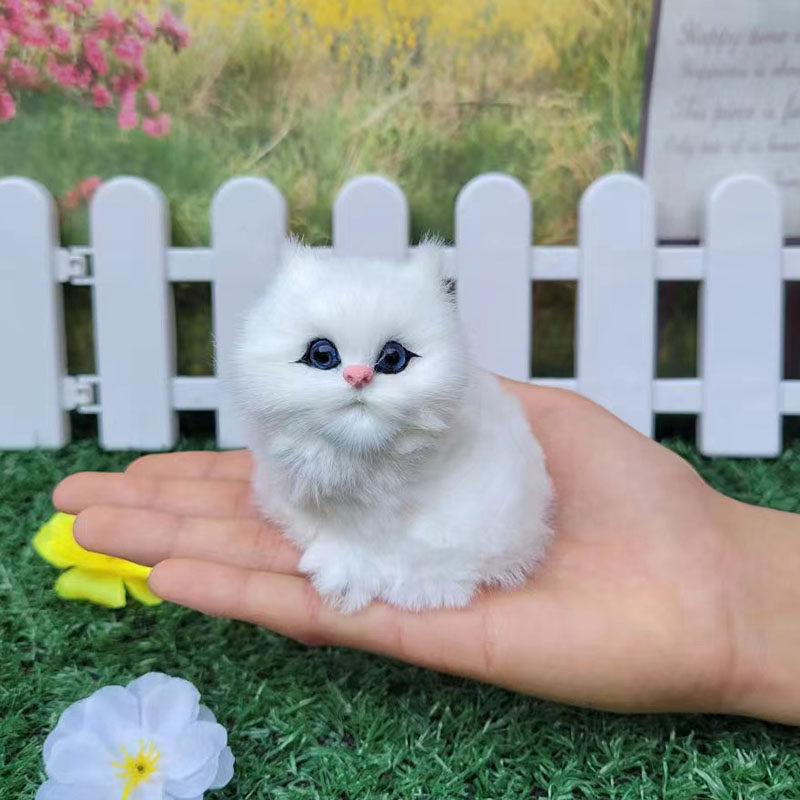 会叫仿真猫咪玩偶毛绒玩具动物玩具儿童公仔模型小狗小兔摆件益智,淘宝优惠券,粉丝福利购,淘宝优惠卷