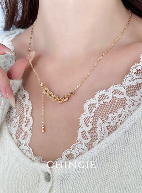 青芥新中式金色五帝钱币葫芦项链