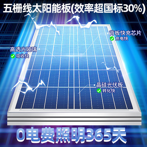 太阳能灯户外照明庭院灯夜光灯晚上自动亮强光款室内外大功率路灯 - 图2